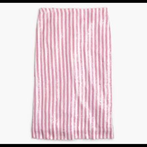 J. CREW COLLECTION PINK STRIPED SEQUIN SKIRT sz 0